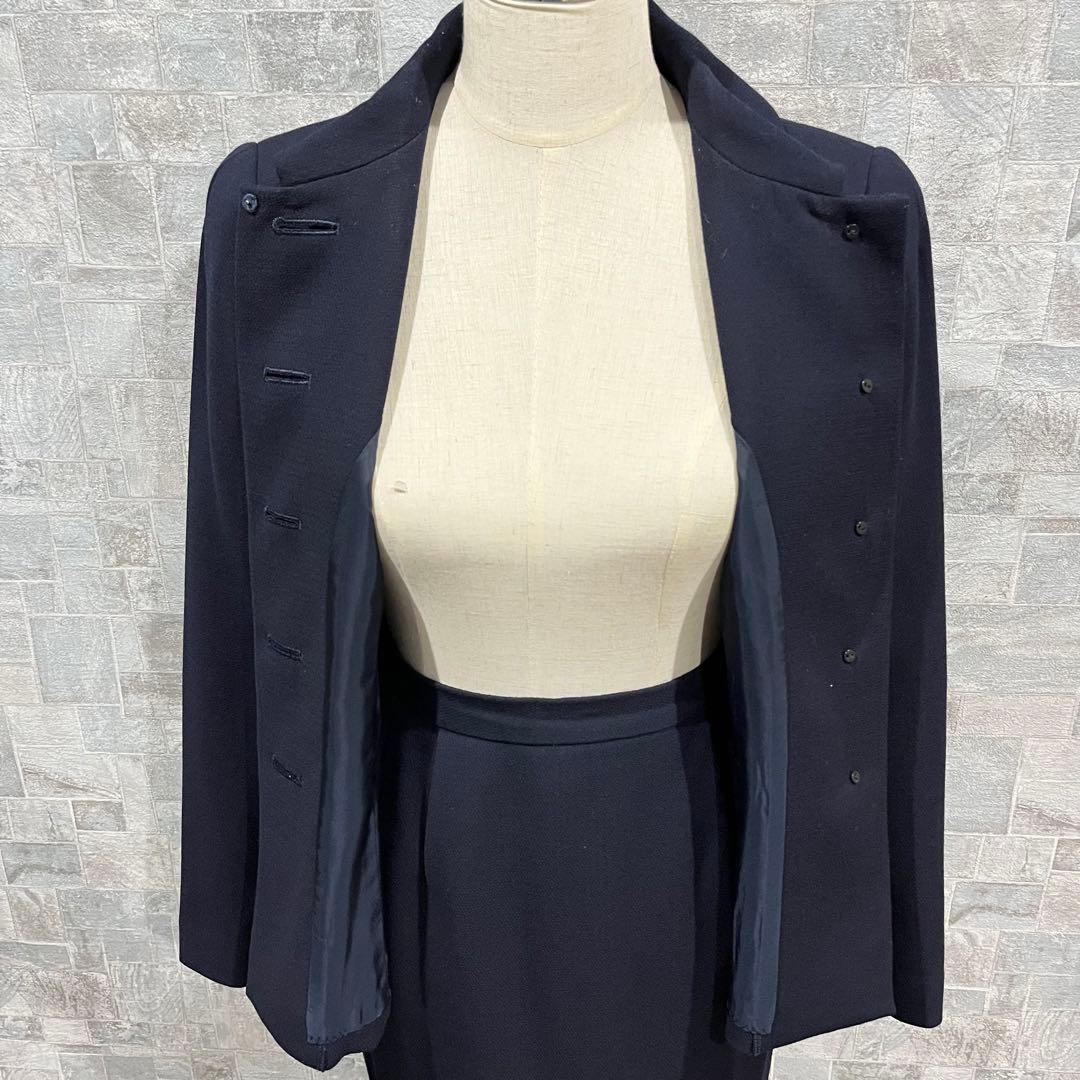 新品✴︎ユキトリイ　スーツ　高級フォーマル　9号　セットアップ　濃紺ネイビー