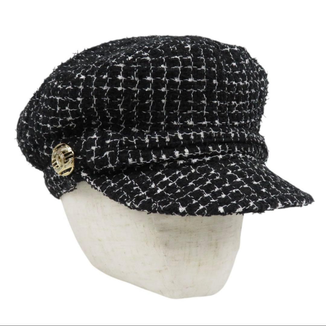 CHANEL シャネル　ツイードキャスケット　レア　Ｌサイズ