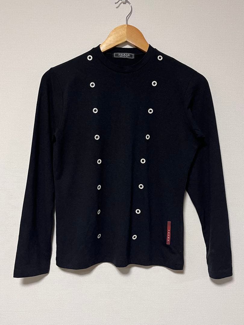PRADA SPORT 黒 長袖 Tシャツ カットソー