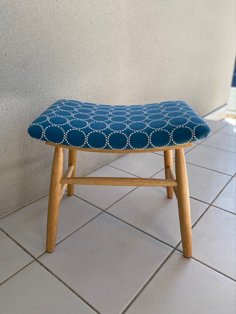 ミナペルホネン タンバリン dop ブルー スツール ハンドメイド