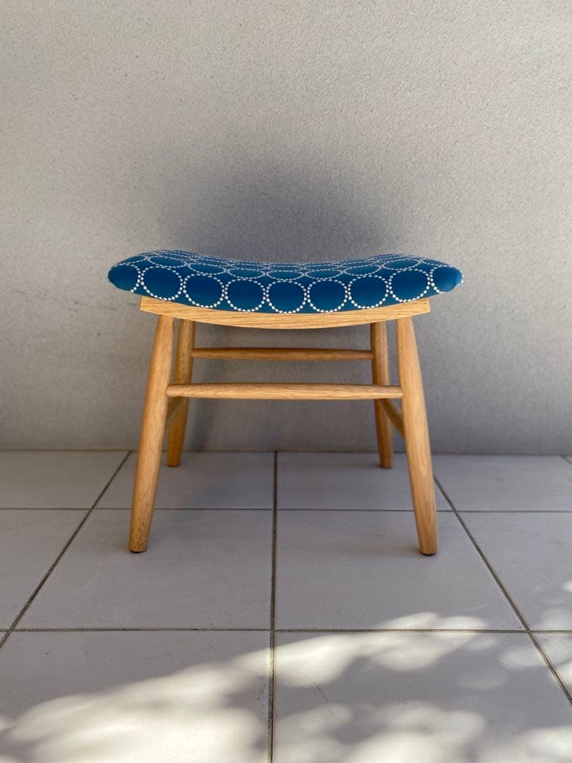 ミナペルホネン タンバリン dop ブルー スツール ハンドメイド