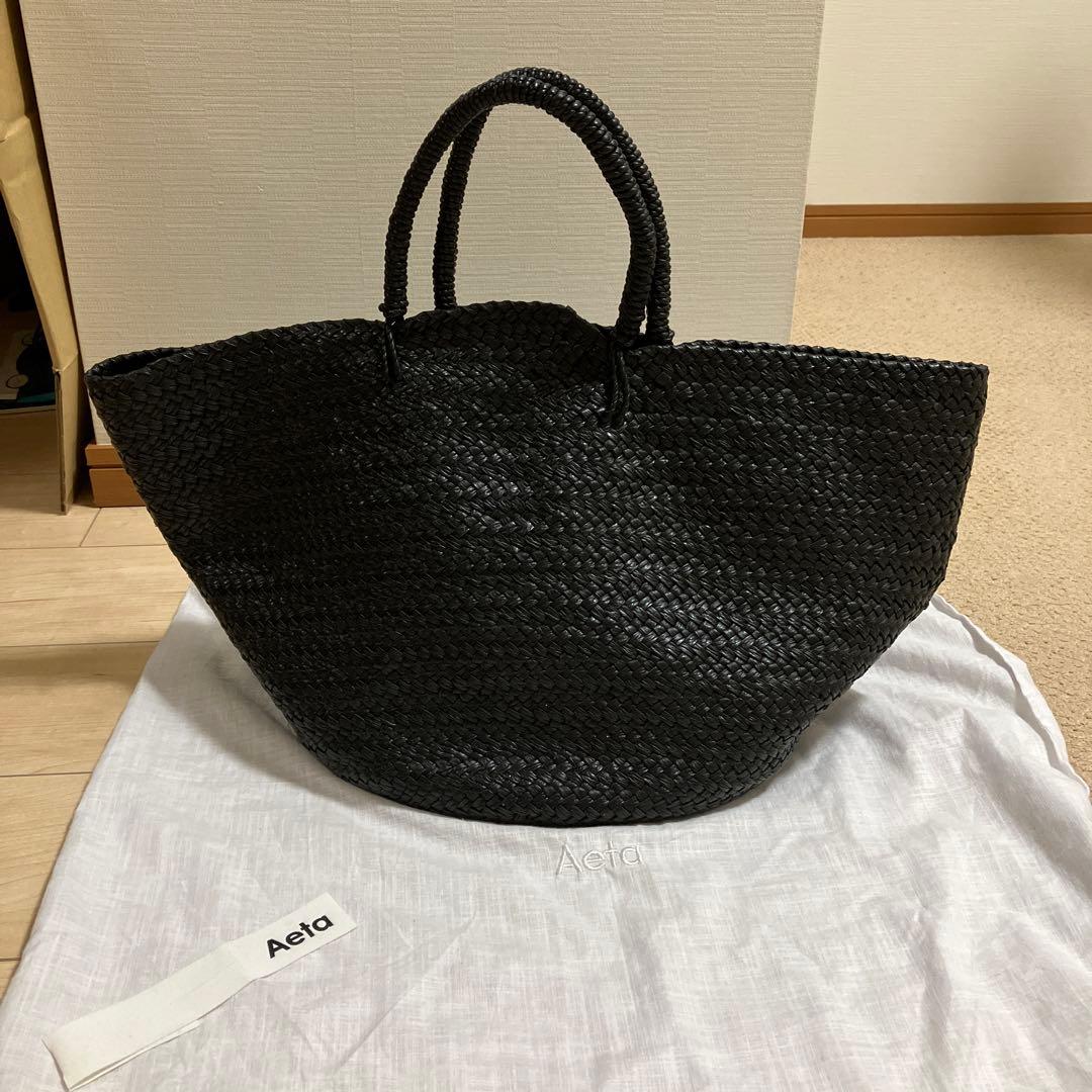aeta アエタ　カウレザーバスケット　L