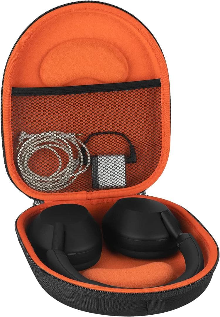 高耐久旅行用ヘッドホンケース 複数モデル対応 収納ポーチ付き ブラック