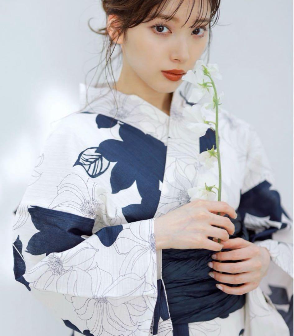 Dita 浴衣・帯・下駄・着付け本・腰紐　バッグ6点セット 夕凪の和調古典