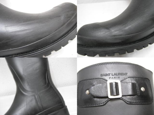 11/サンローラン レインブーツ ロング ブーツ サイス37