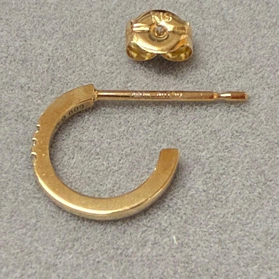 AHKAH プチトロワ ピアス 片耳のみ K18 YG