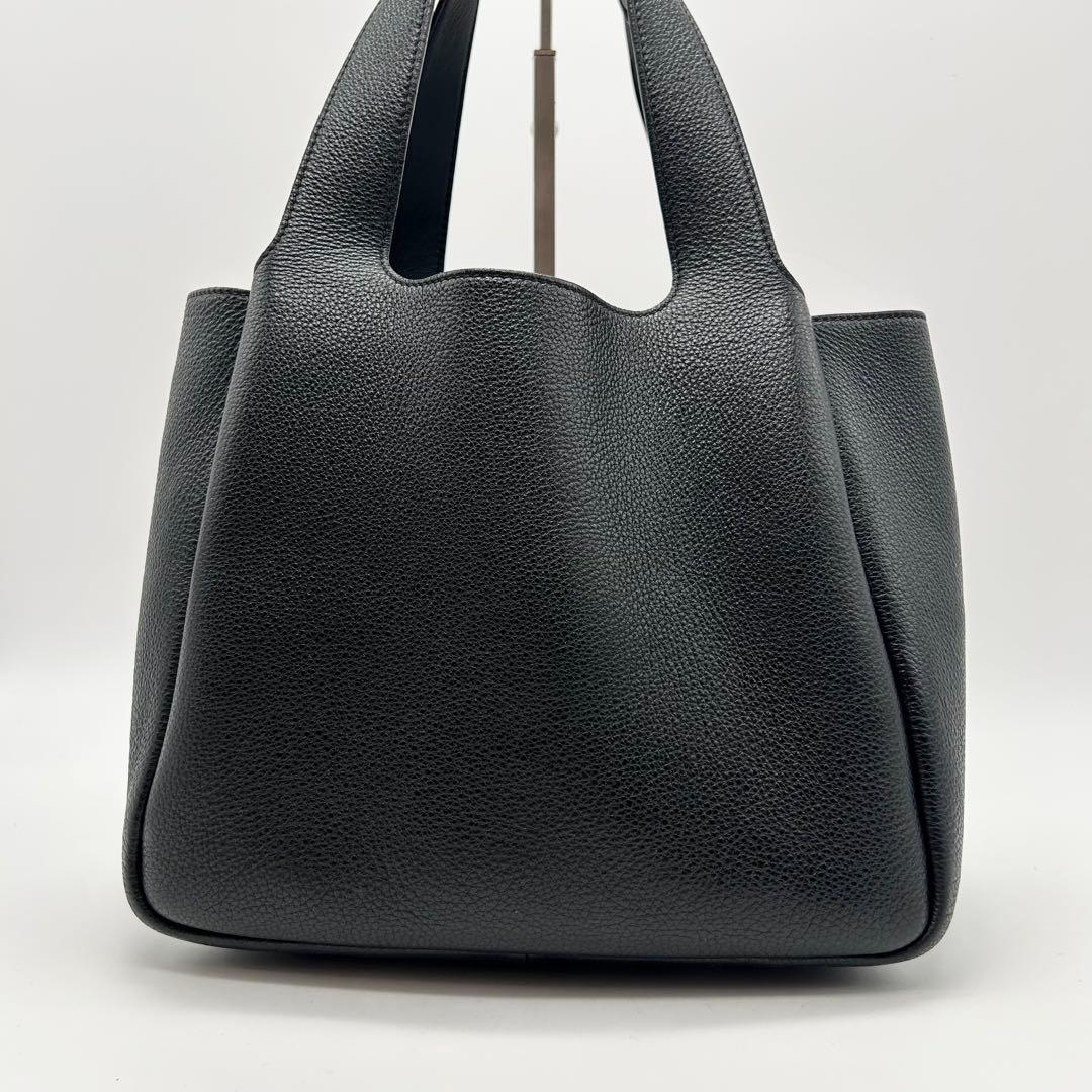 PRADA ミディアム レザー トート ヴィッテロダイノ 1BG335 ブラック