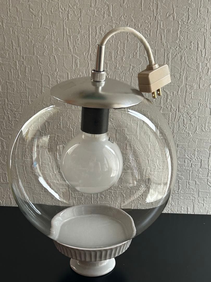 ミッドセンチュリー　ガラス　ペンダントライト　ナショナル　照明　昭和レトロモダン