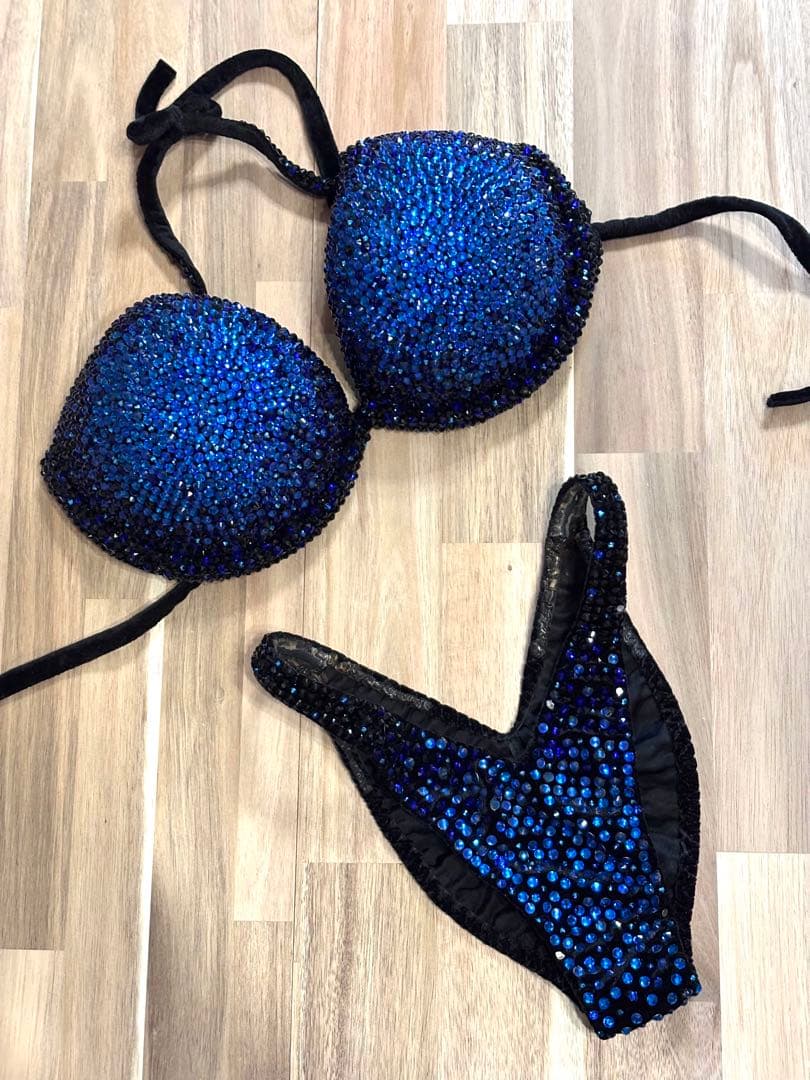 SVビキニJBBFビキニフィットネス青グラデ