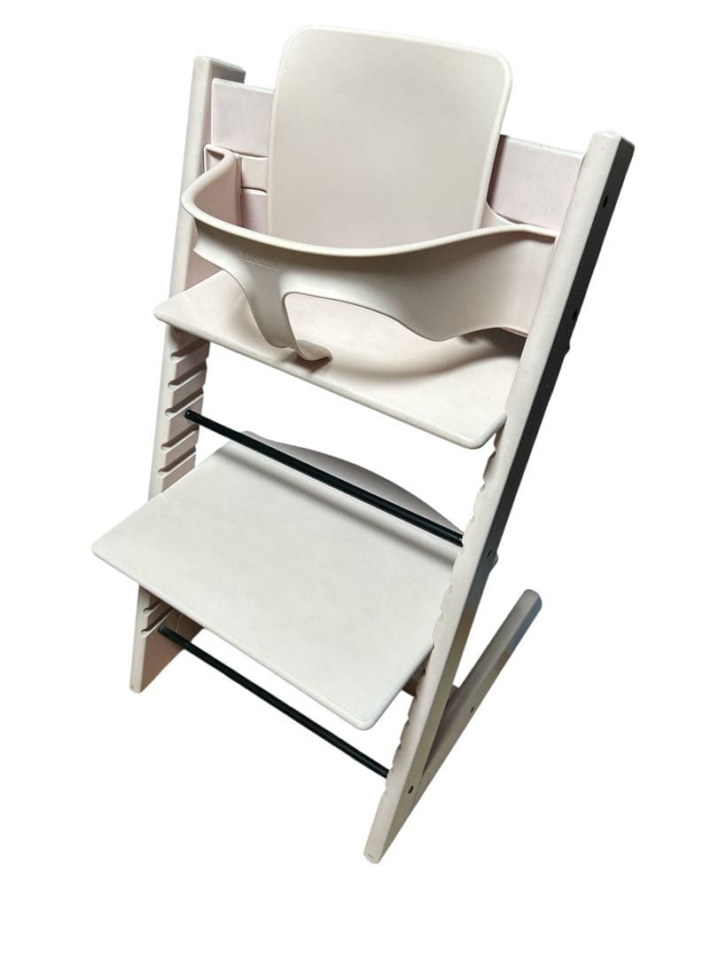 【美品・S/N5】ストッケ トリップトラップ V2ベビーセット付 ペールピンク