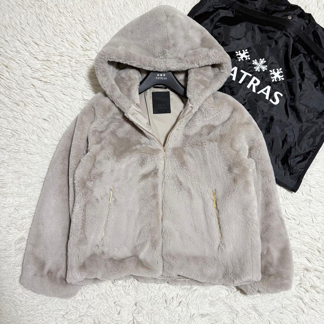 24年モデル✨未使用級 TATRAS YUMOLAボアブルゾン グレー 01