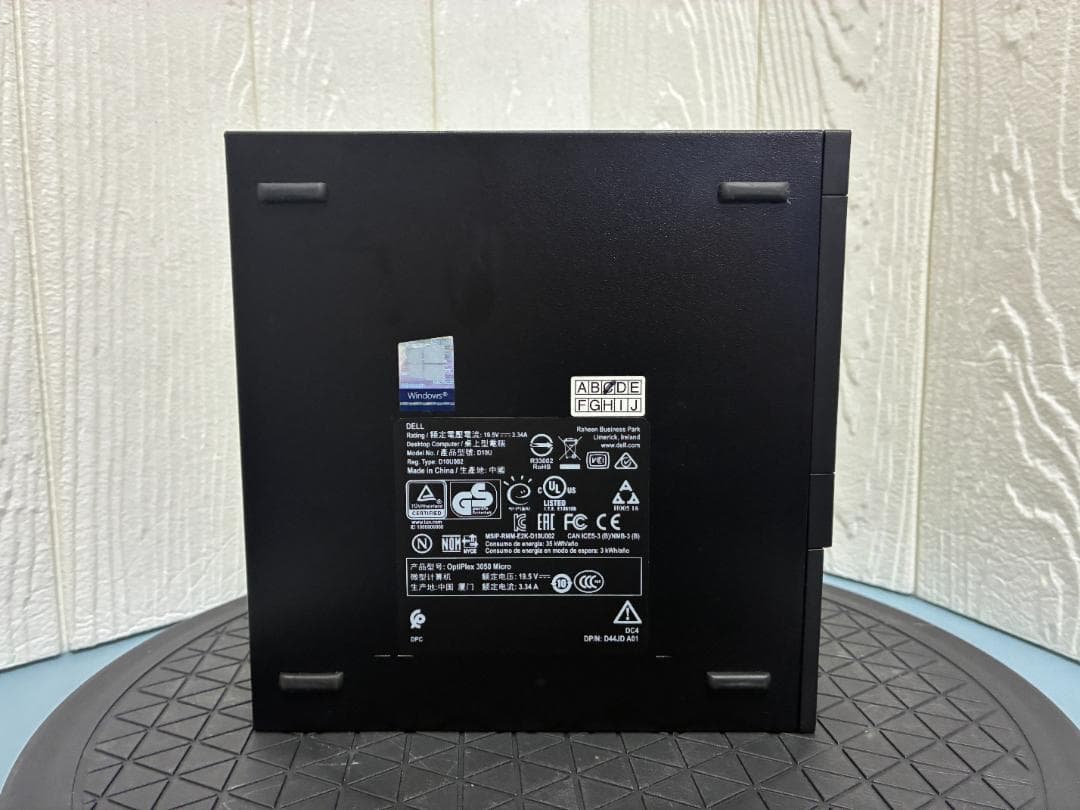 ミニPC DELL Optiplex 3050 Micro i3 6100T