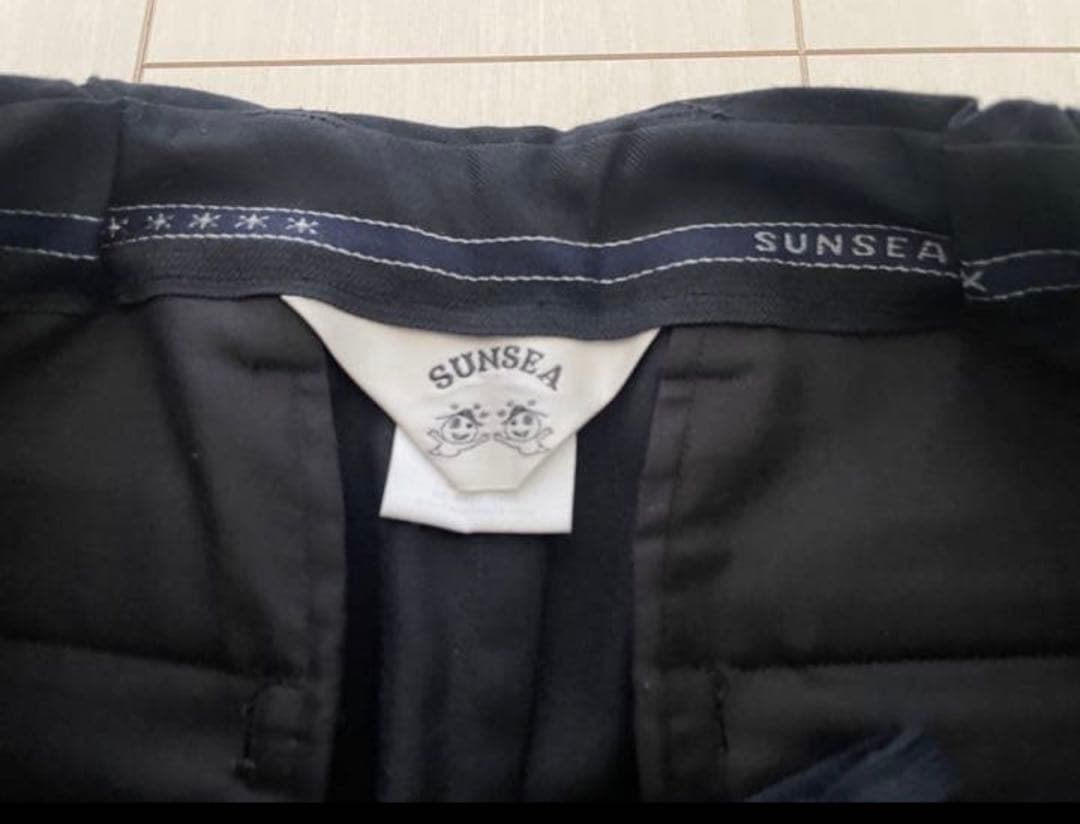 SUNSEA 20AW N.M THICKEND WIDE PANTS ブラック