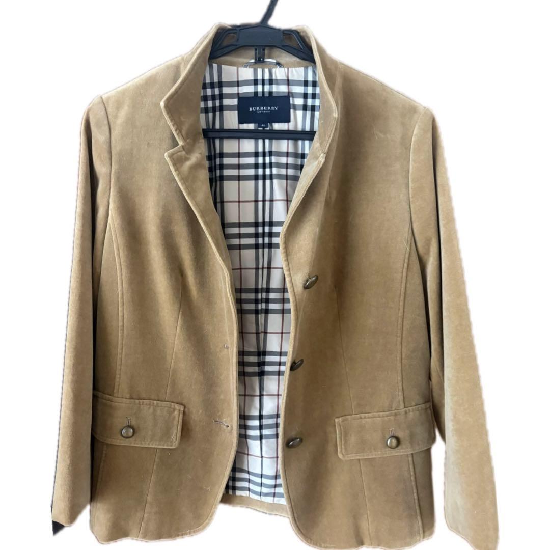 【BURBERRY】ベロアジャケット キャメル サイズ46