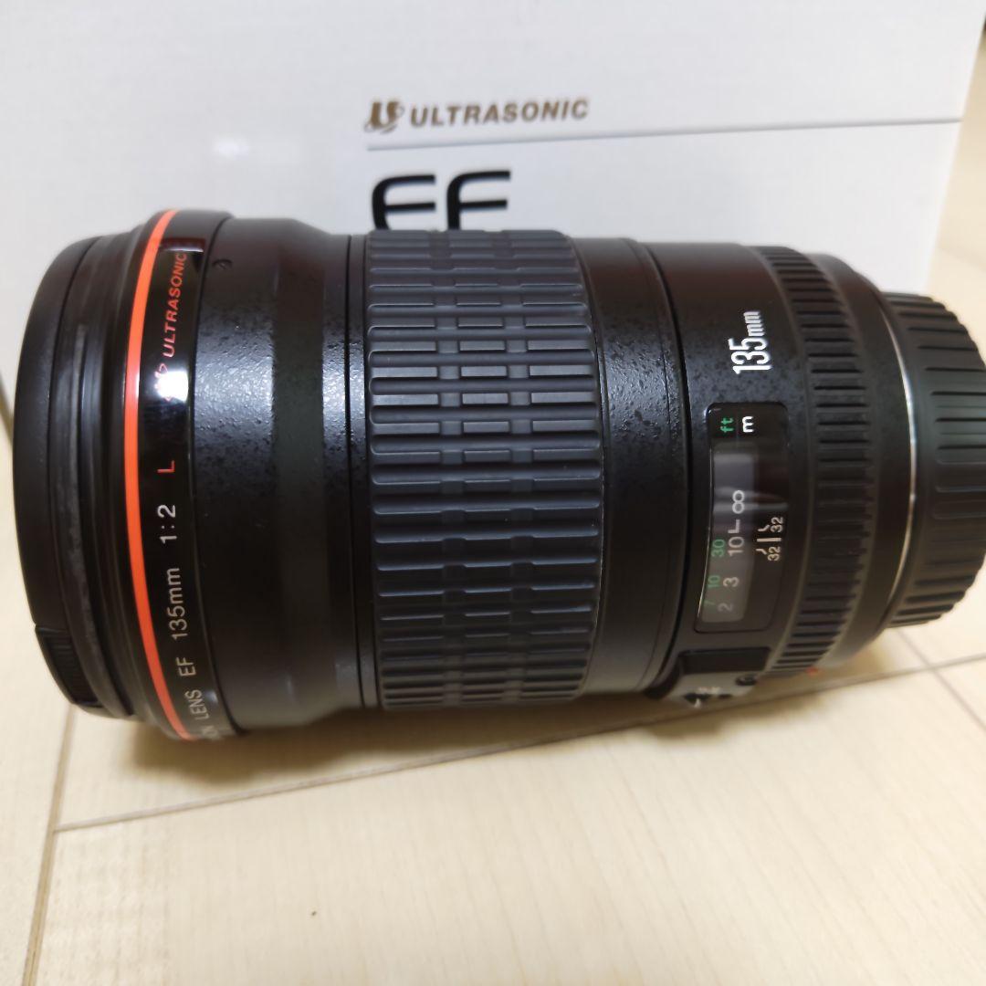 【化粧箱、フード、ポーチ付】CANON EF135mm F2L USM