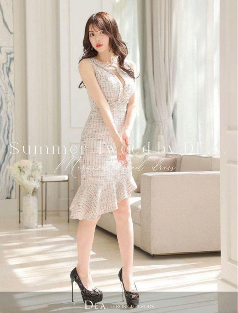 【送料無料】ローブドフルール ツイードドレス