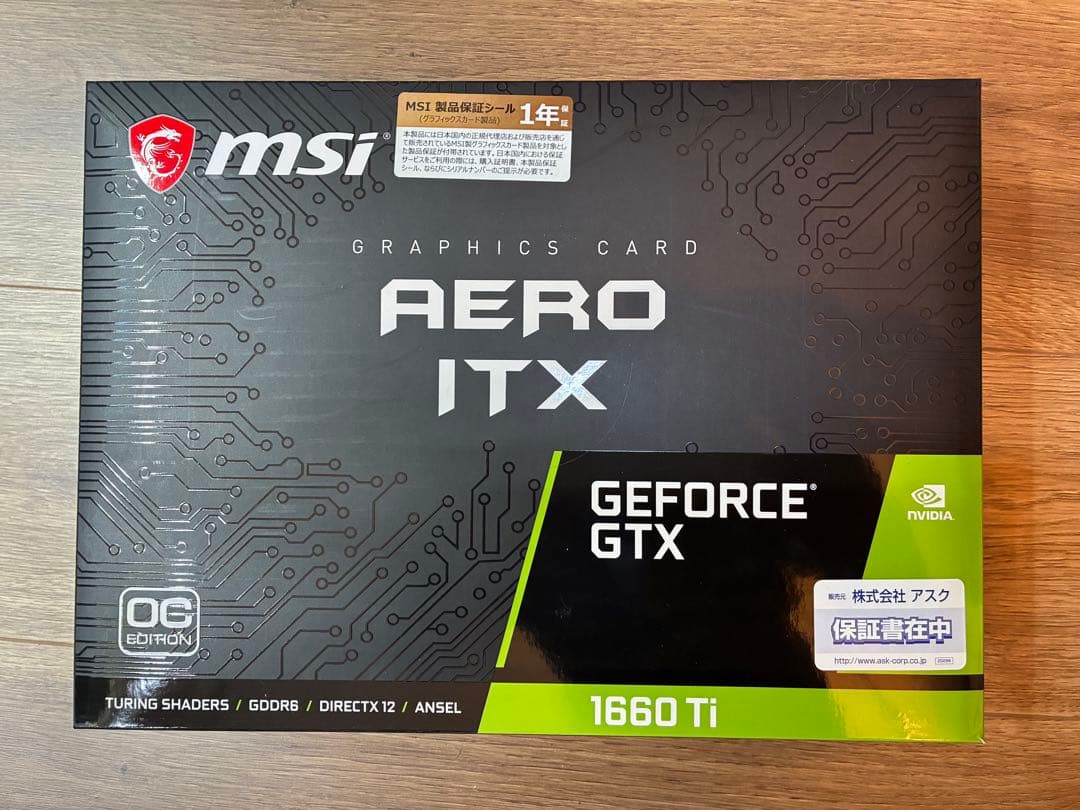 グラフィックボード・グラボ・ビデオカード MSI GeForce GTX 1660 Ti AERO ITX 6G OC