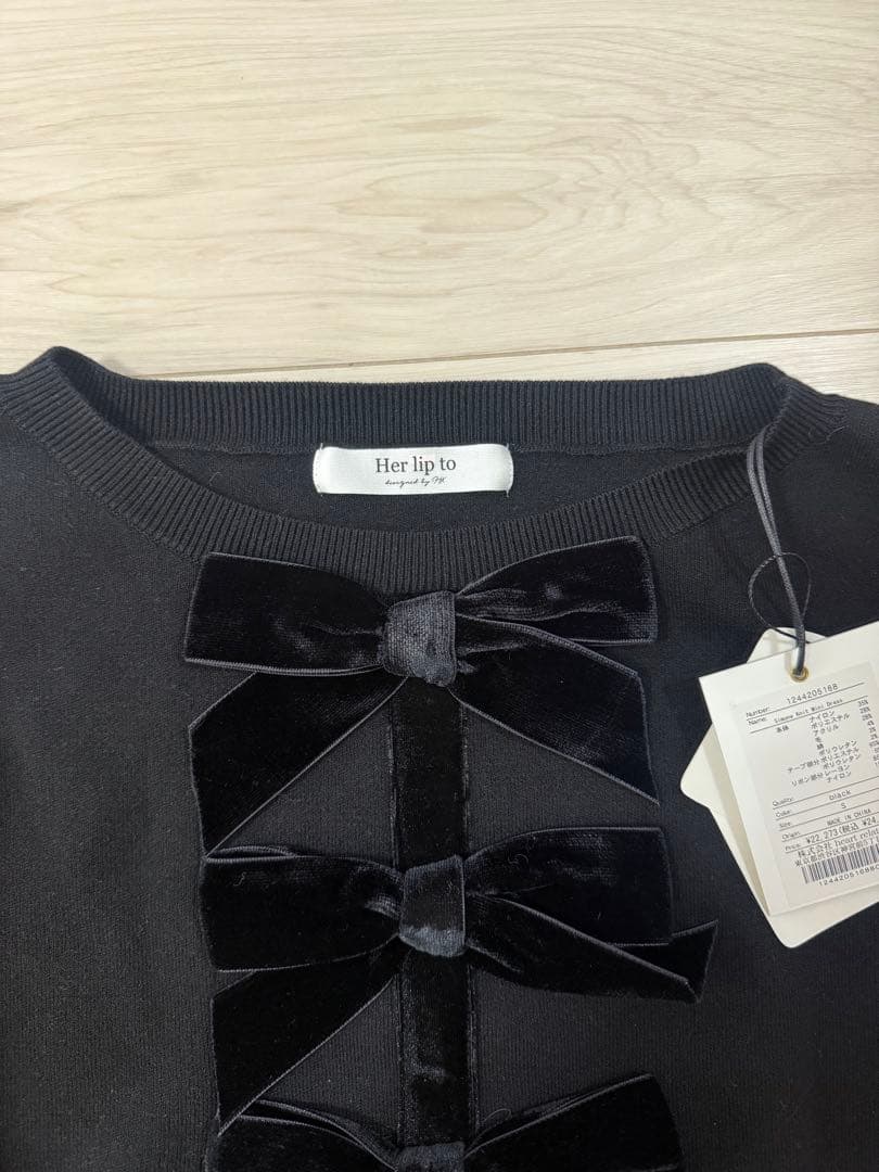 herlipto Simone Knit Mini Dress 試着のみタグ付き