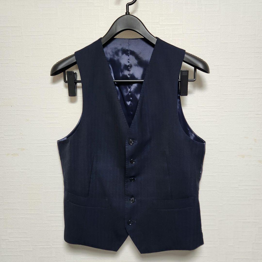 アオキ　レミュー　メンズ　スーツ　スリーピース　濃紺　ウォッシャブル　標準体型