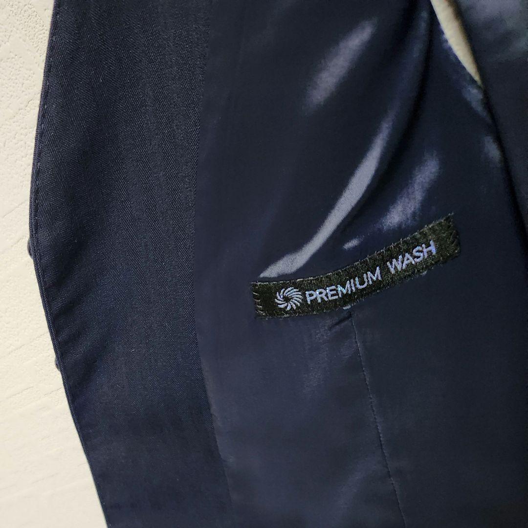 アオキ　レミュー　メンズ　スーツ　スリーピース　濃紺　ウォッシャブル　標準体型