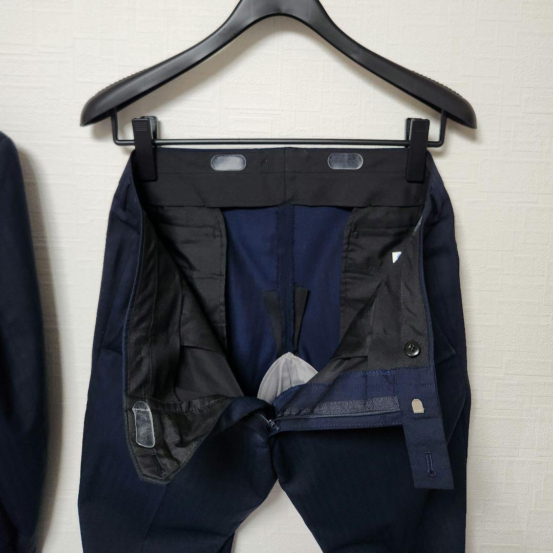 アオキ　レミュー　メンズ　スーツ　スリーピース　濃紺　ウォッシャブル　標準体型