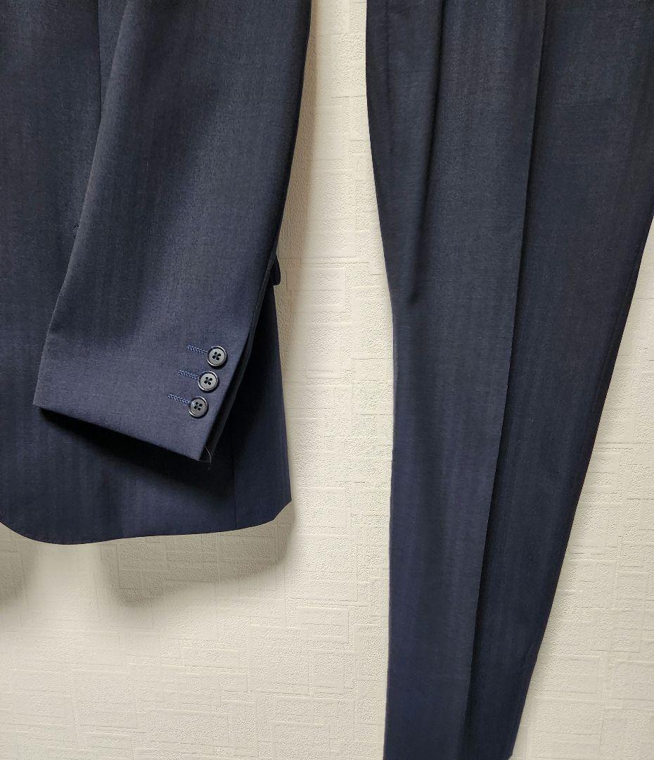 アオキ　レミュー　メンズ　スーツ　スリーピース　濃紺　ウォッシャブル　標準体型