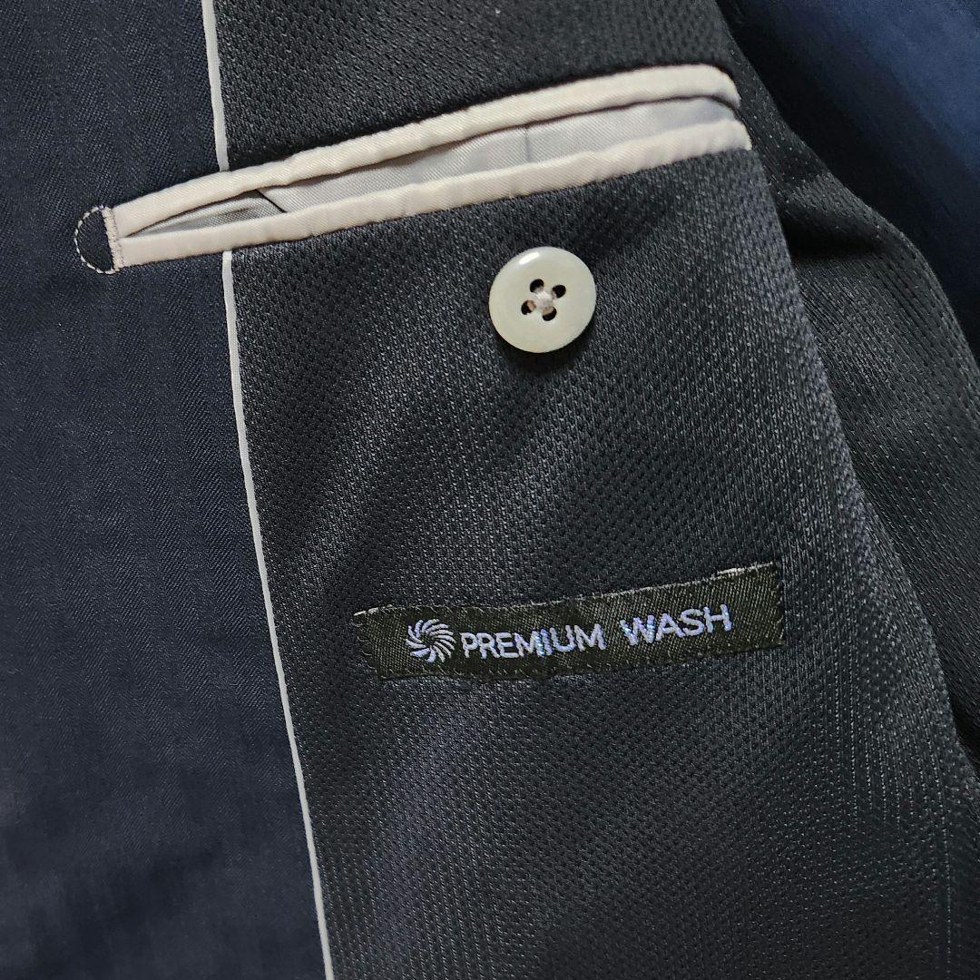 アオキ　レミュー　メンズ　スーツ　スリーピース　濃紺　ウォッシャブル　標準体型