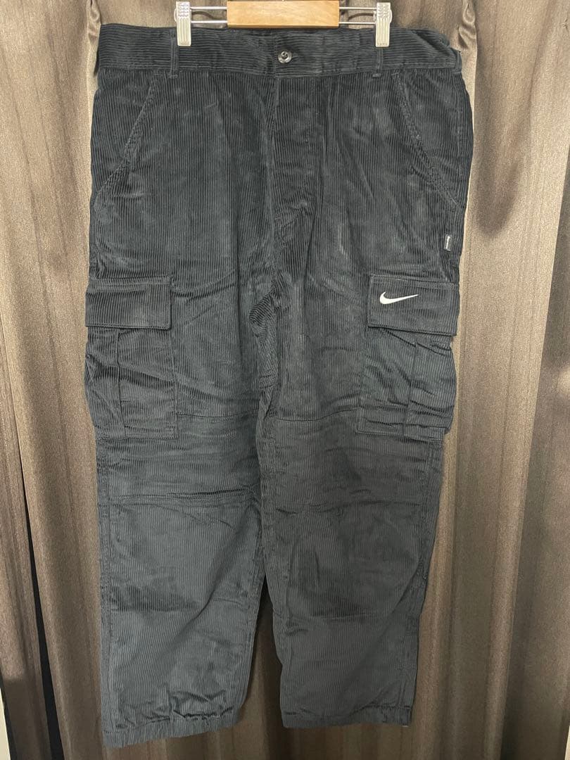 L黒 シュプリーム ナイキ アーク コーデュロイ カーゴパンツ supreme