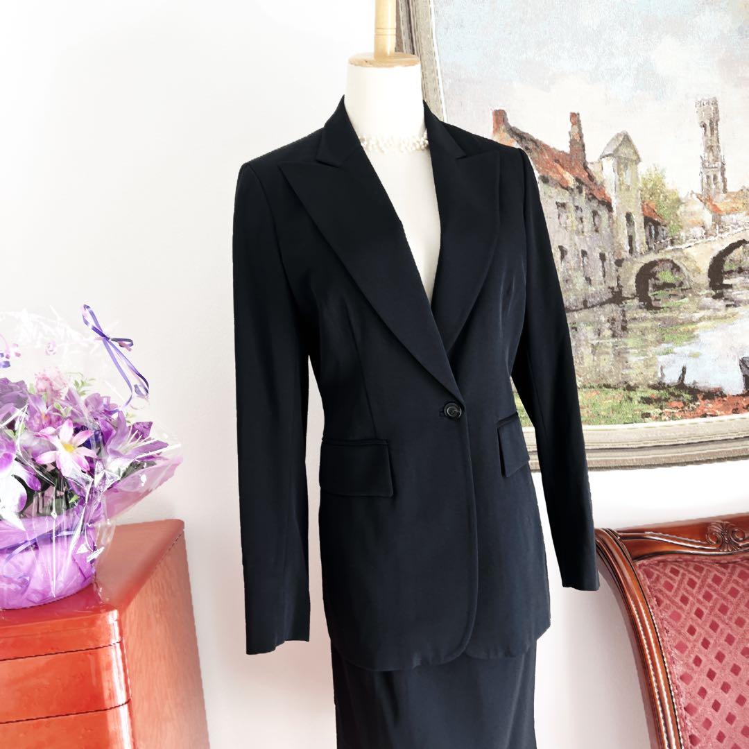 美品　GUCCIグッチ　スーツ　シンプル　フォーマル　ブラック　ウール　シングル