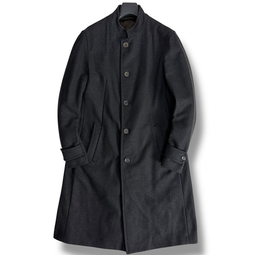 J3533 美品 アルマーニコレッツォーニ カシミヤ混スタンドカラーロングコート