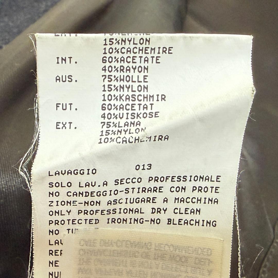 J3533 美品 アルマーニコレッツォーニ カシミヤ混スタンドカラーロングコート