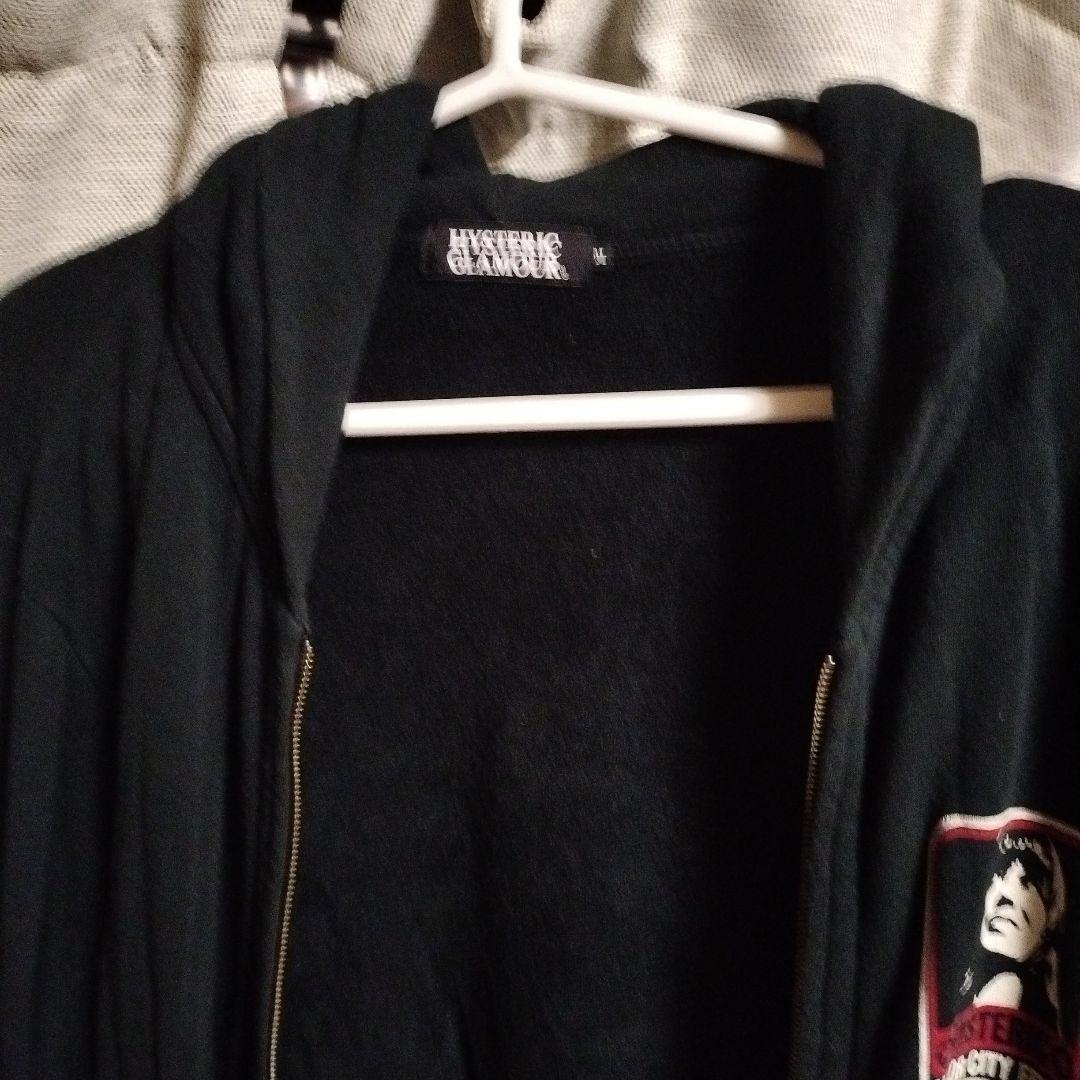 ヒステリックグラマー レッド ブラック ジップパーカー M
