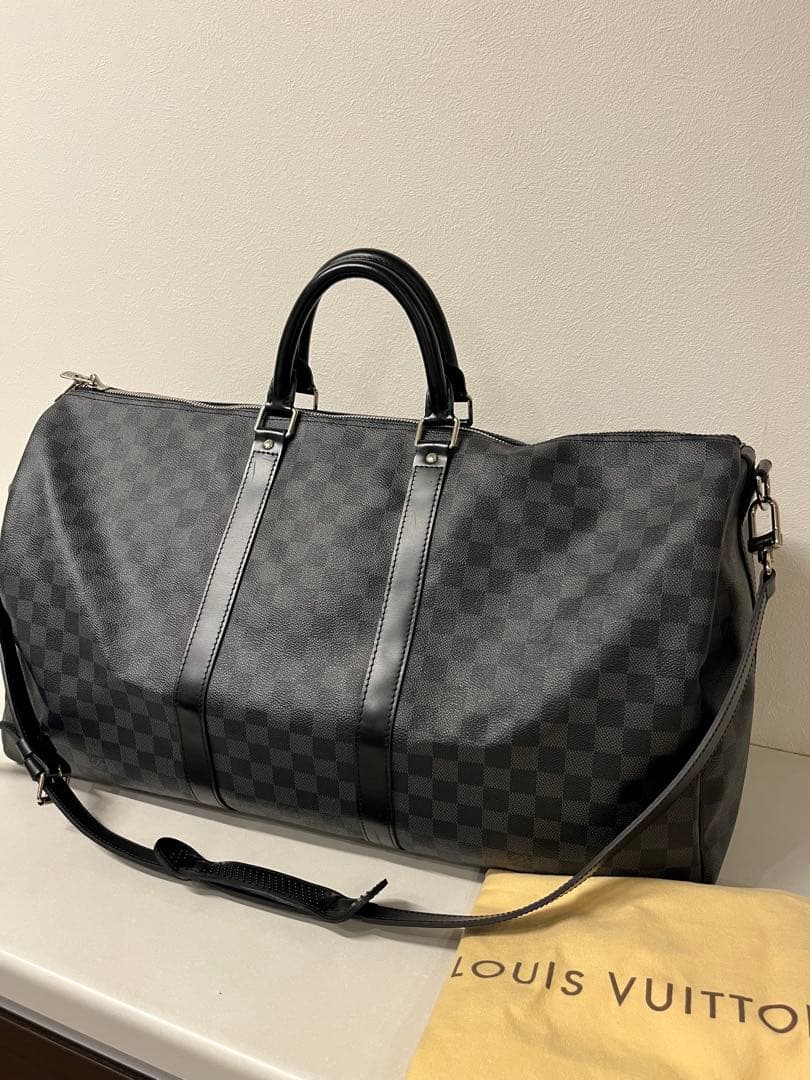 値下美品ダミエグラフィットキーポルバンドリエール55