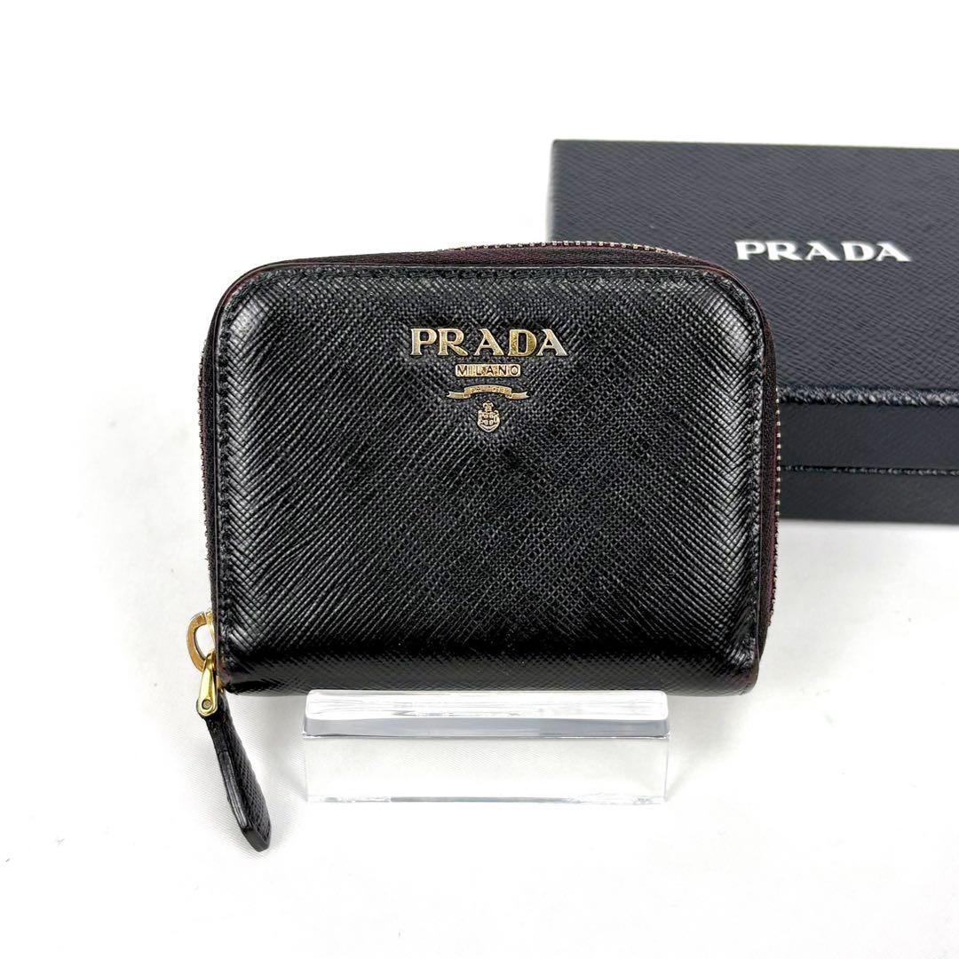 PRADA プラダ　ラウンドジッピー　ケース　ブラック　黒
