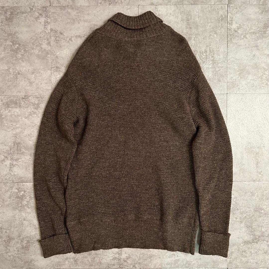 ORGUEIL オルゲイユ ショールカラー ニット ブラウン 42