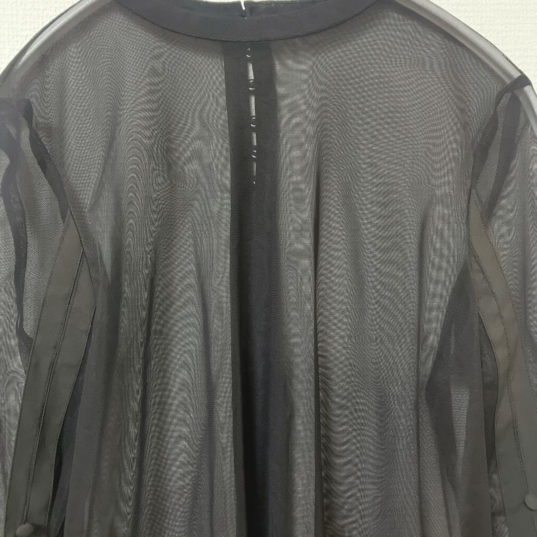 人気　カナ　ジャガード ワンピース チュール トップス セット ブラウン　S