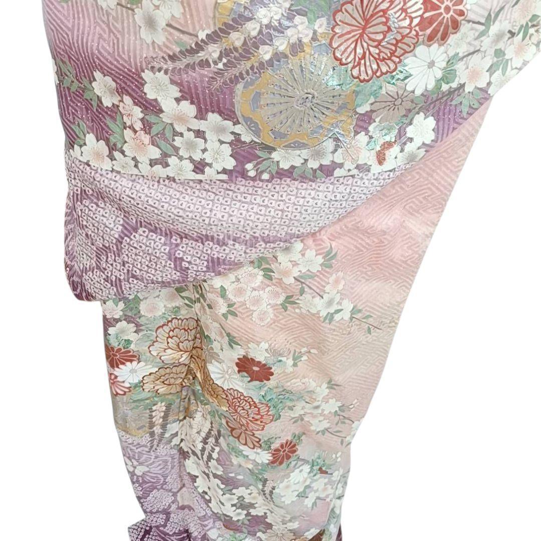 LULU91 着物 振袖 ピンクオレンジ グラデーション 花 やまと謹製