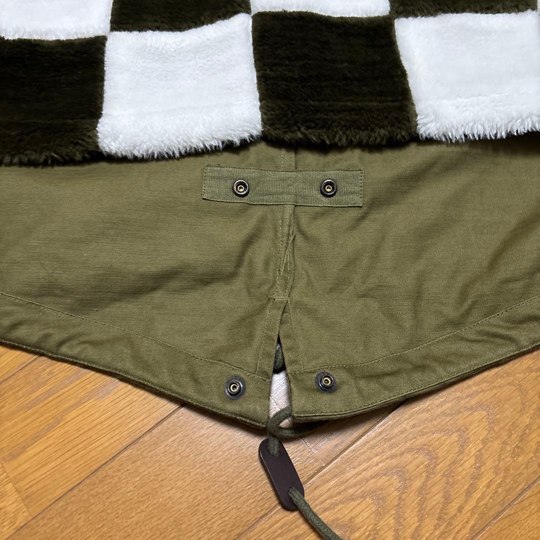 美品⁂フレッドペリー⁂モッズコート　ブロックチェックボアライナー　カーキ　S