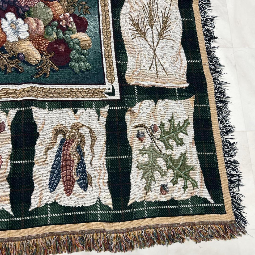 果物　野菜　マルチカバー　ソファーカバー　ヴィンテージラグ　172x132