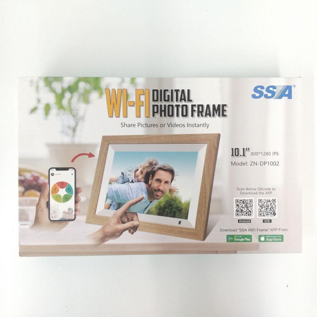 Wi-Fi デジタルフォトフレーム 10.1インチ 木目調 SSA