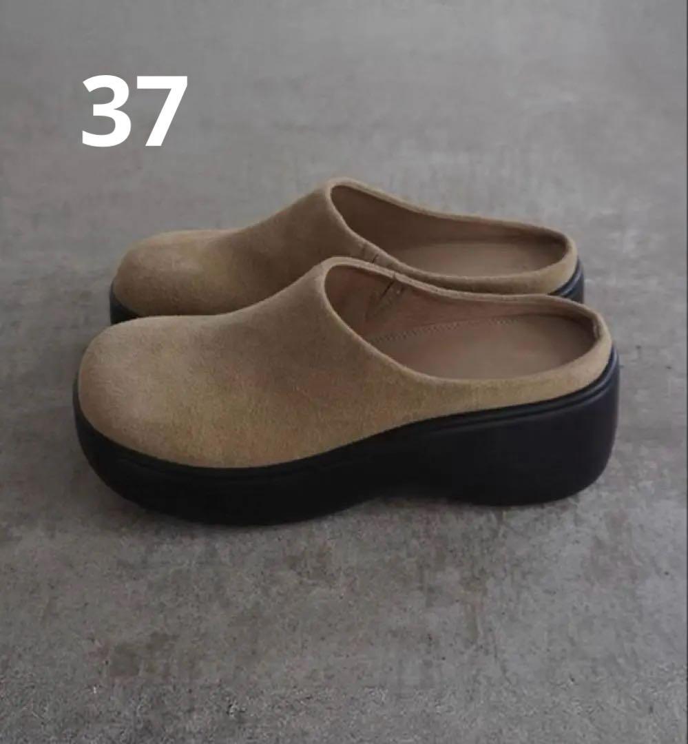 TODAYFUL ボリュームソールサボ　スエード ベージュ