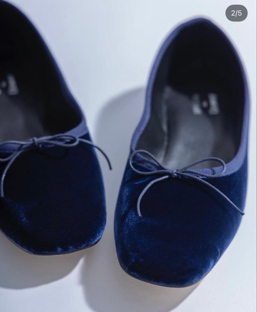 ♪14日まで❗️新品Drawer別注ネイビー バレエシューズ