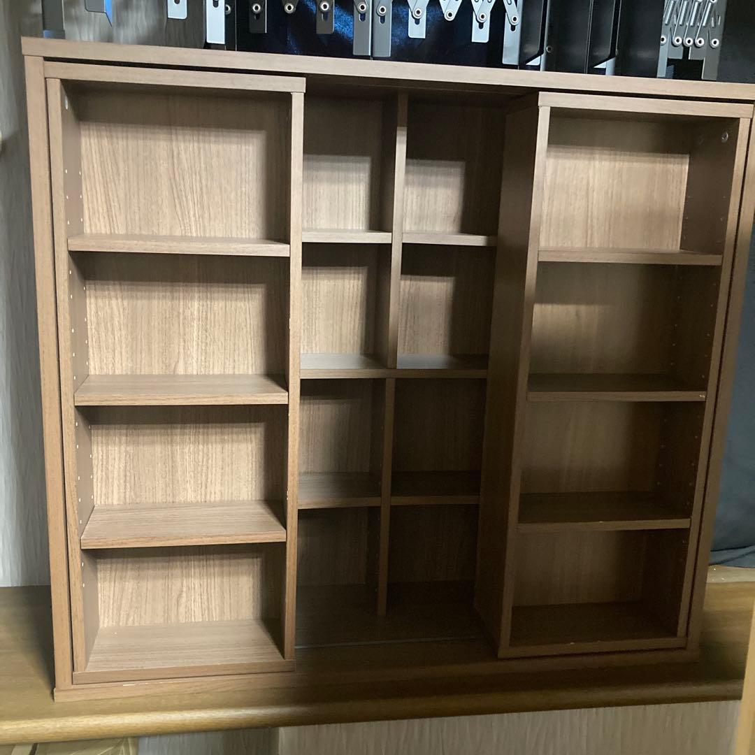 ニトリ 本棚 スライド式 テイルI 100MBR 幅100×奥行30×高90cm