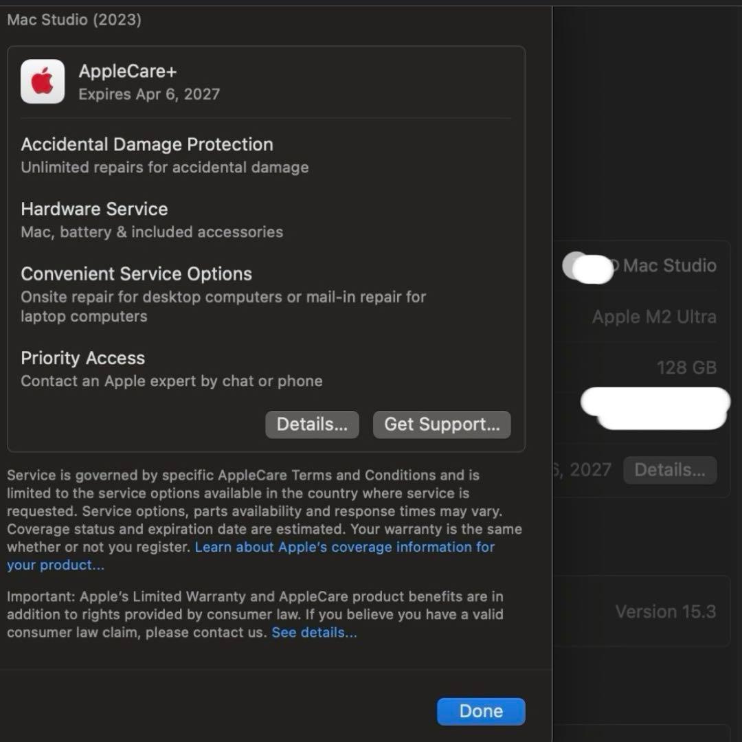 Mac Studio M2 Ultra メモリ 128GB SSD 1TB