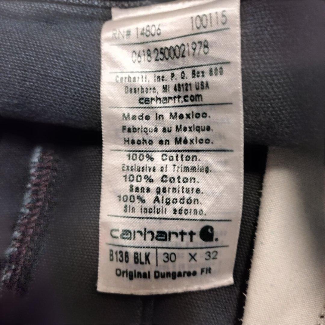 Carhartt B136 ダブルニー ワークパンツ ブラック フェード