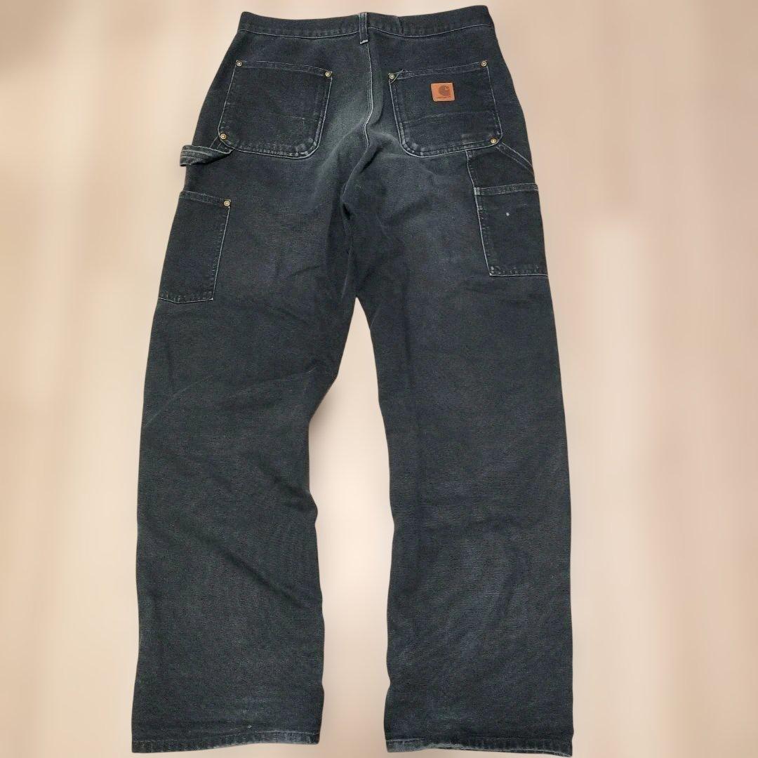 Carhartt B136 ダブルニー ワークパンツ ブラック フェード