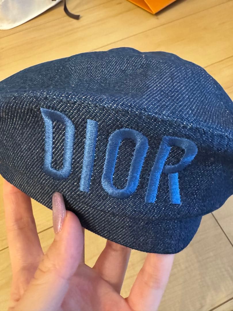 Dior ダークブルー ベレー帽