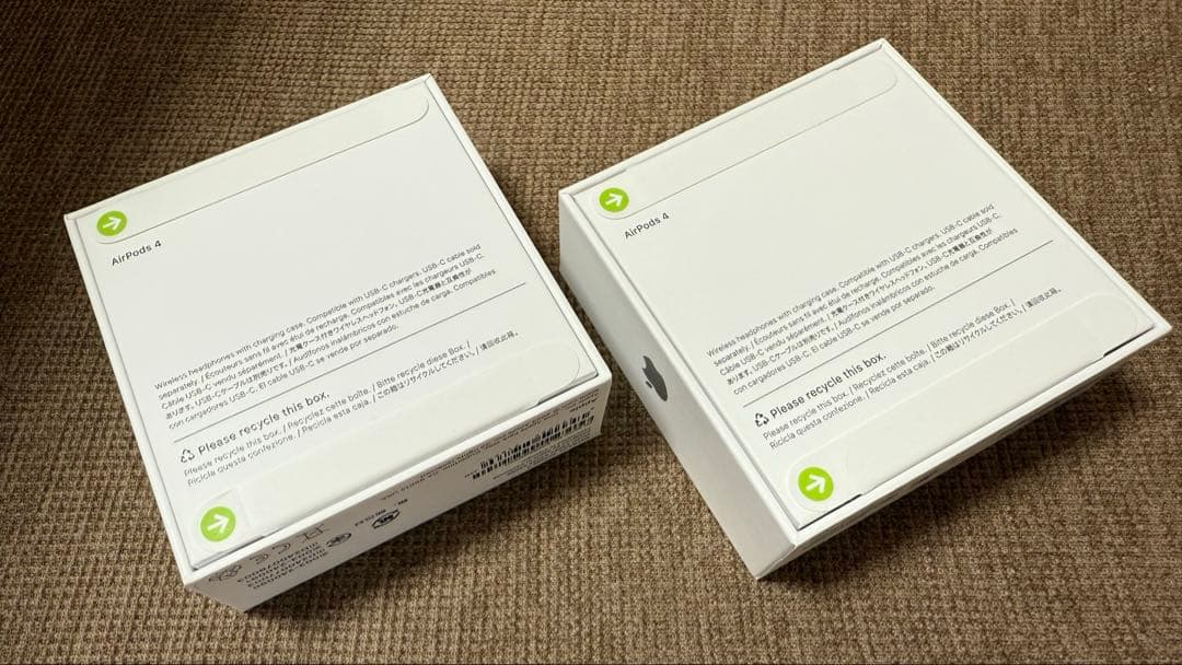 未開封 純正 AirPods4 本体 ２個セットMXP63J/A