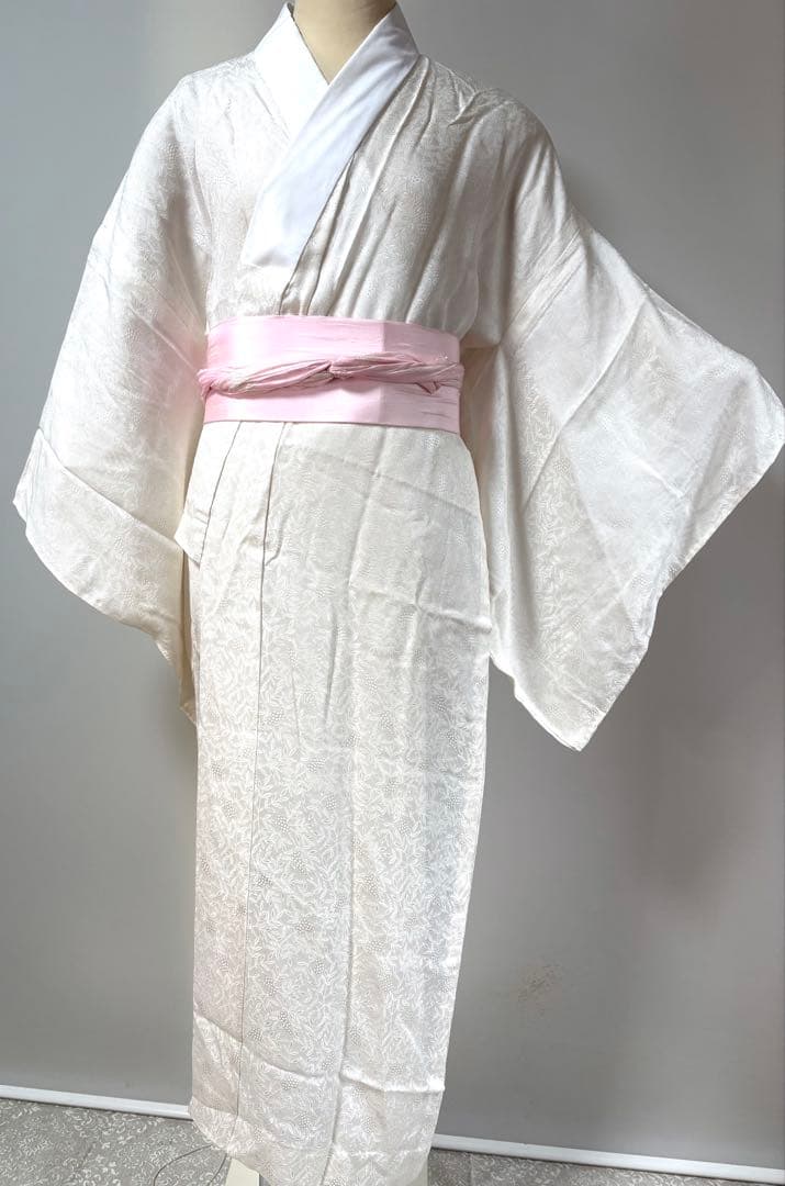 夏用　高級　長襦袢　正絹絽　美品　裄69.5 いしき宛　後ろひも通　ふくよかな方