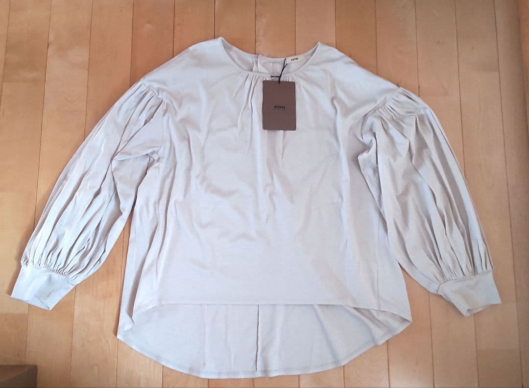 【新品】FITH　シルケットスムース ギャザー 長袖プルオーバー